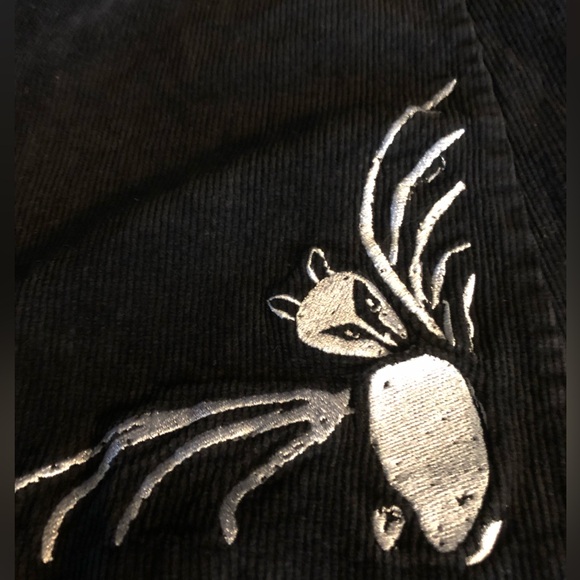 DISTURBIA Pipistrelle gothic flared bat corduroy pants US6 - Picture 10 of 10